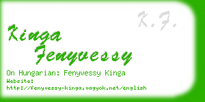 kinga fenyvessy business card